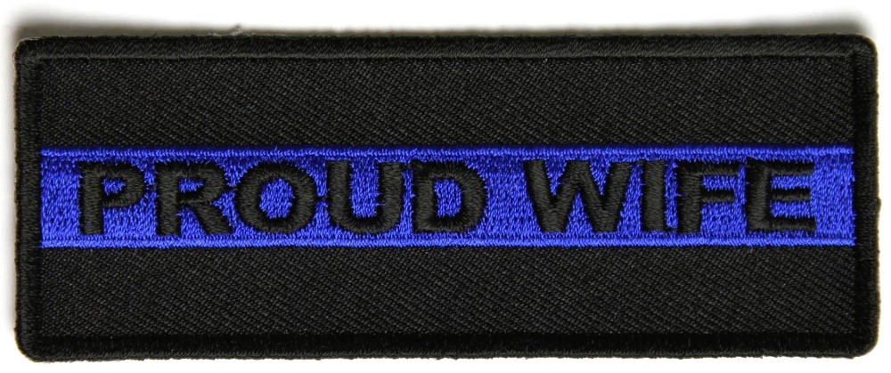 Proud Wife Blue Line Police Patch