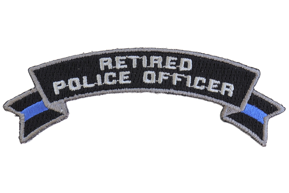 Retired Police Officer Rocker Patch by Ivamis Patches