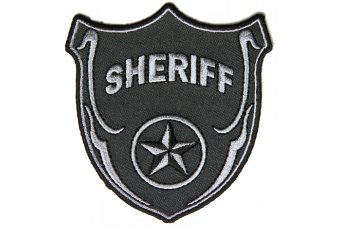 Sheriff Patch In Silver and Gray