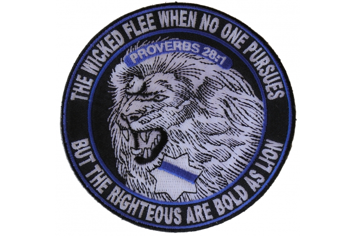 The Righteous Are Bold as Lions Patch for Law Officers