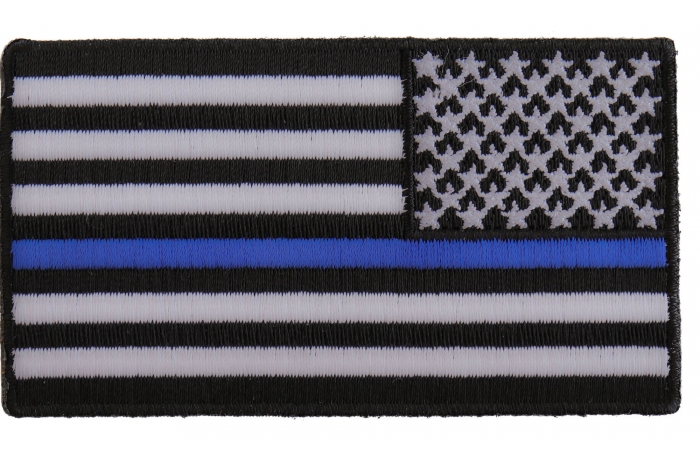Thin Blue Line American Flag Reversed Patch