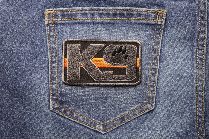 K9 Patch shown on jeans