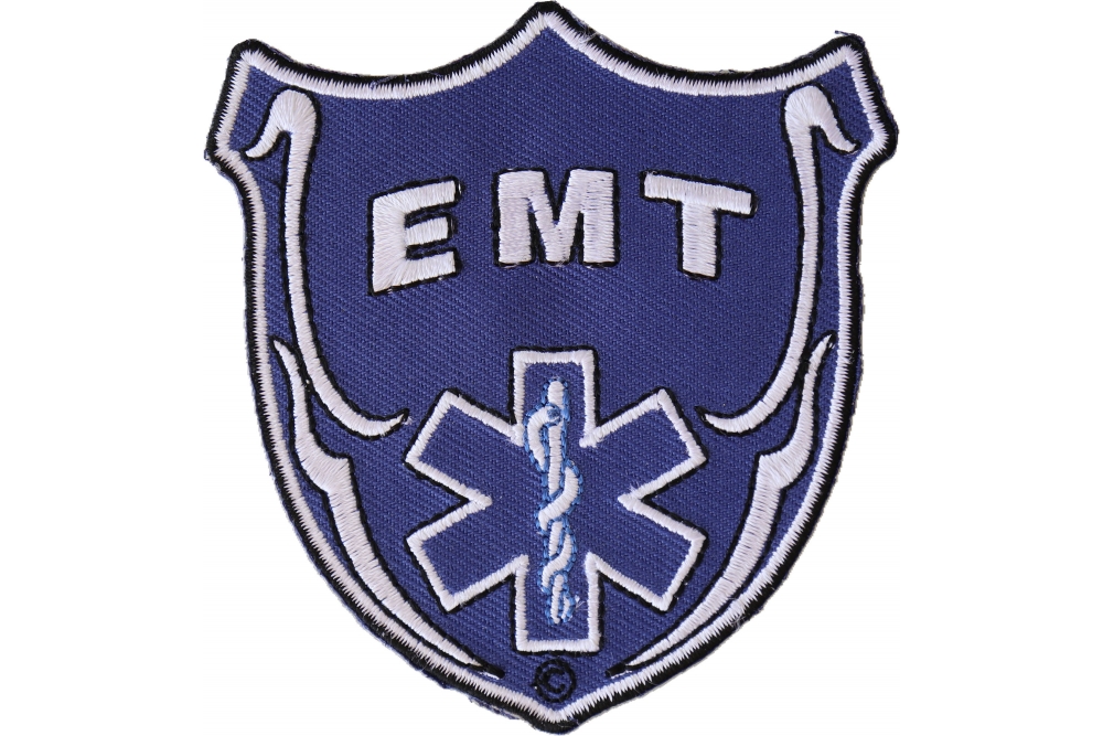 Iron On EMT Shield Patch  Embroidered Patches by Ivamis Patches