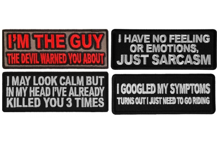 Fearless Sayings Iron on Sew on Patches Set of 4 Fearless Sayings Iron on Sew on Patches Set of 4