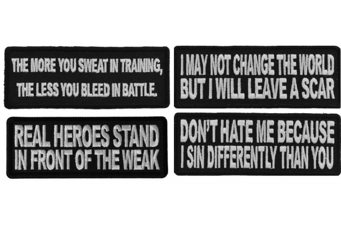 Inspirational Game of Life Sayings Iron on or Sew on Embroidered Patches Set of 4 Inspirational Game of Life Sayings Iron on or Sew on Embroidered Patches Set of 4