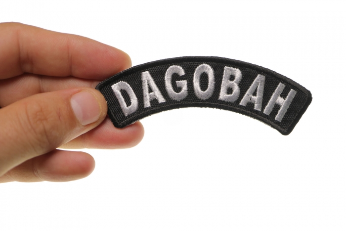 Dagobah Patch shown on hand for size comparison