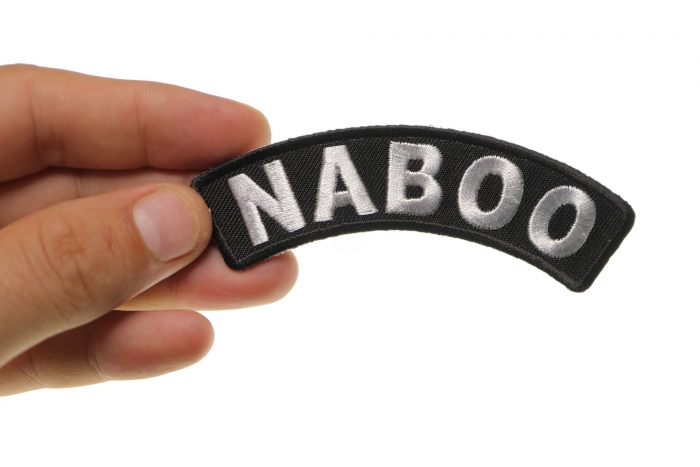 Naboo Patch shown on hand for size comparison
