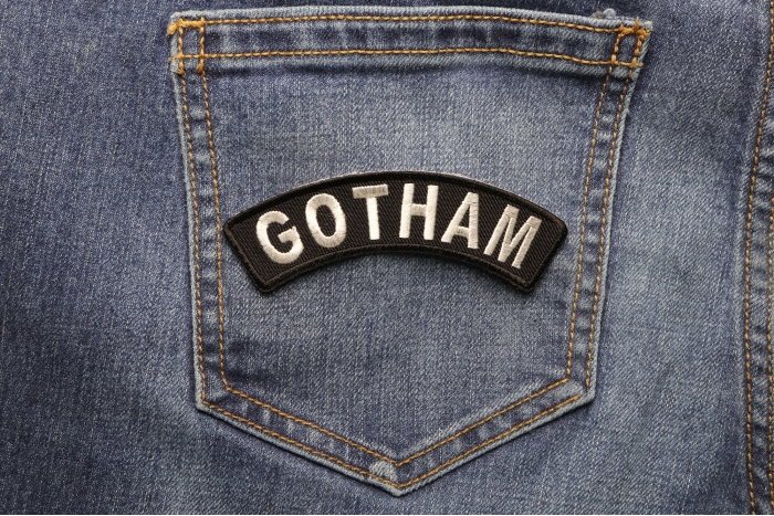 Gotham Patch shown on jeans