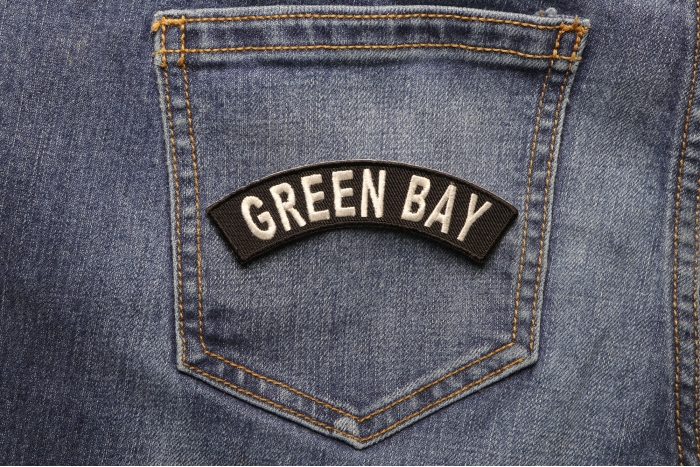 Green Bay Patch shown on jeans