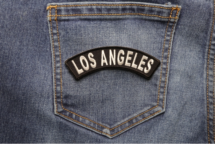 Los Angeles Patch shown on jeans