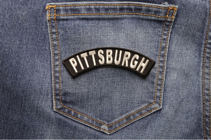 Pittsburgh Patch shown on jeans