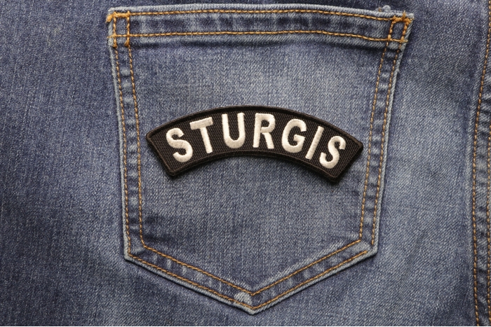 Sturgis Patch shown on jeans