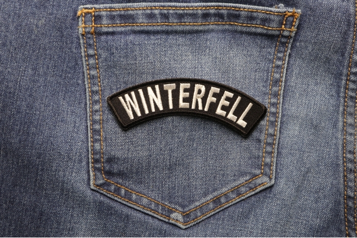 Winterfell Patch shown on jeans