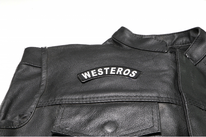  shown on leather vest