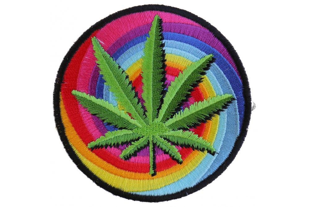 Marijuana  4" Round  Patch Embroidered customized color