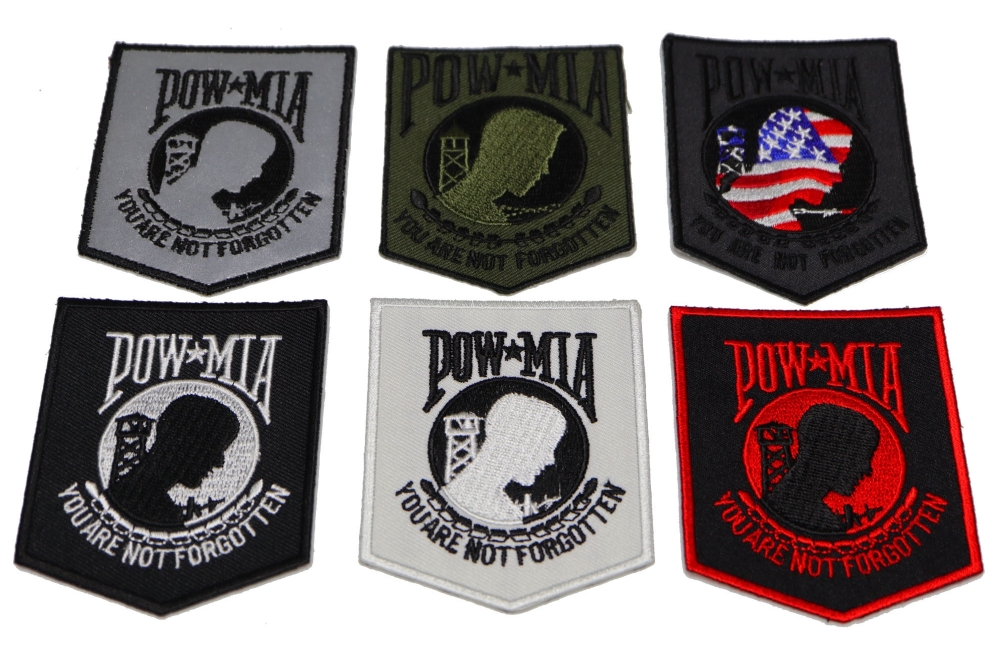 POW MIA /"You are not Forgotten/" embroidered iron on patch 3/"