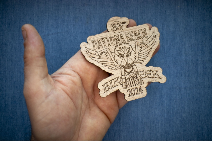 shown on hand for size comparison