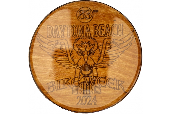 Daytona Bike Week Souvenir Coaster Epoxy molded