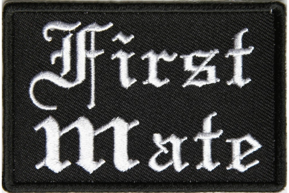 First Mate Patch In Old English