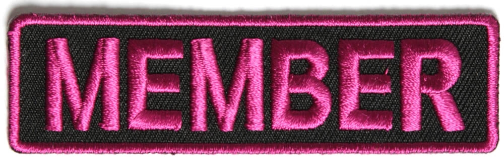 Member Patch 3.5 Inch Pink