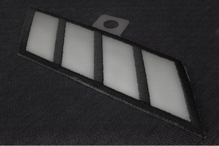 Reflective Stripes 6 inch Patch diagonal view