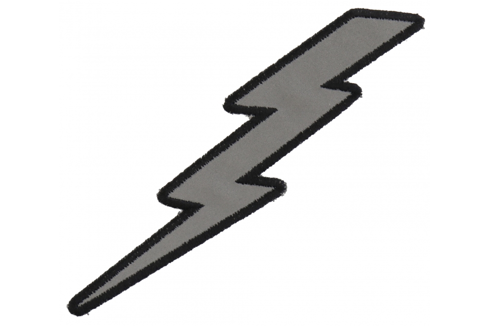 Black and Green Lightning Bolt Iron on Sewing Patches, Cool