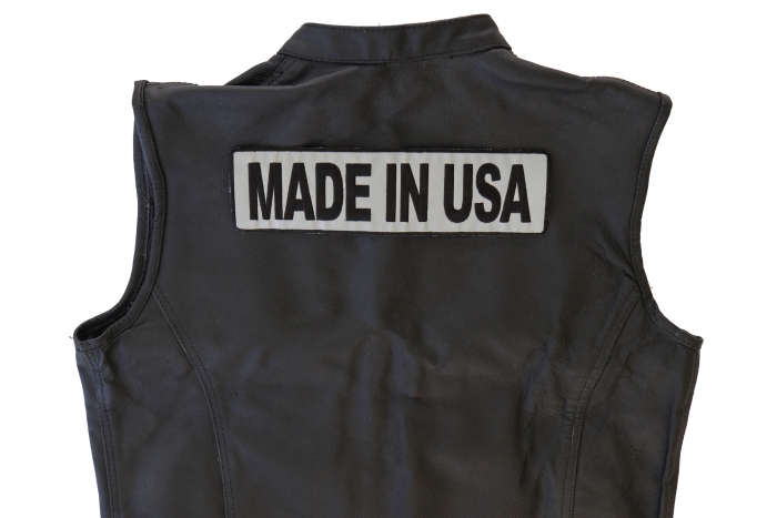  shown on leather vest
