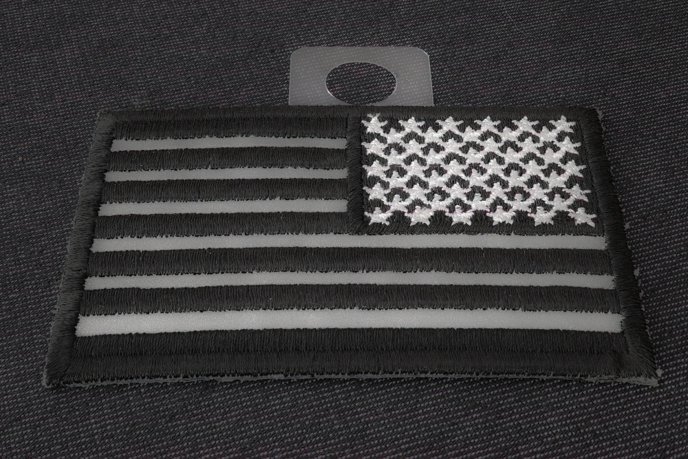 2-Piece Reverse American Flag Patch Sew or Iron On by Novel Merk