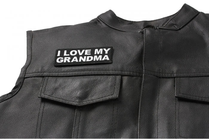  shown on leather vest