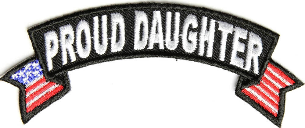 Proud Daughter US Flag Rocker Patch
