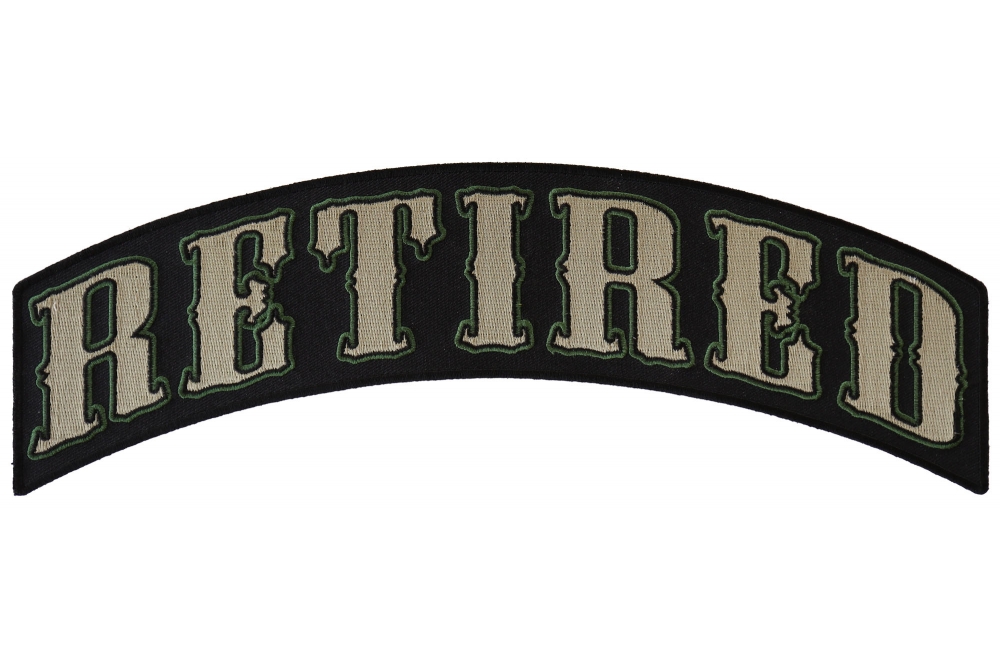 RETIRED Top Rocker Patch In Army Green Colors
