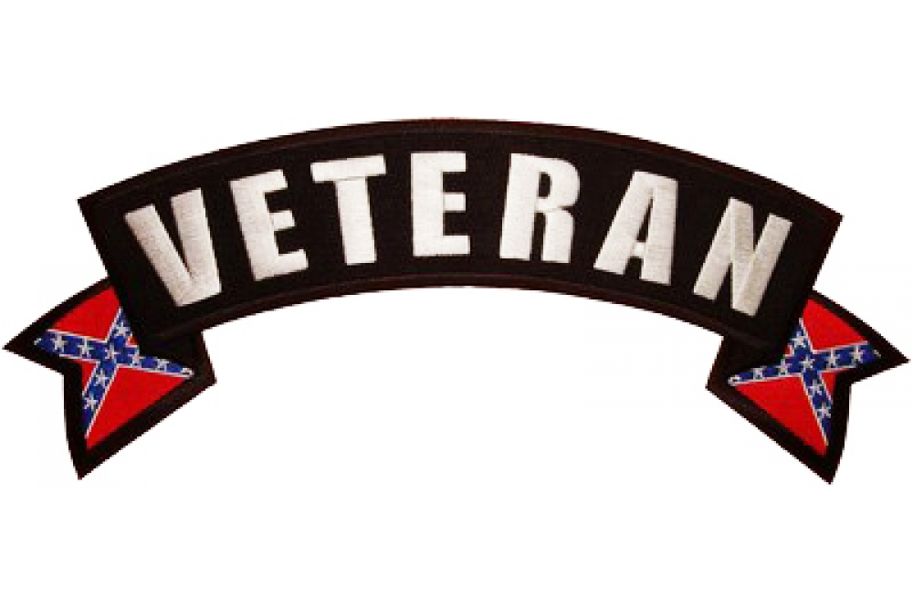 Veteran Rebel Flag Rocker Patch