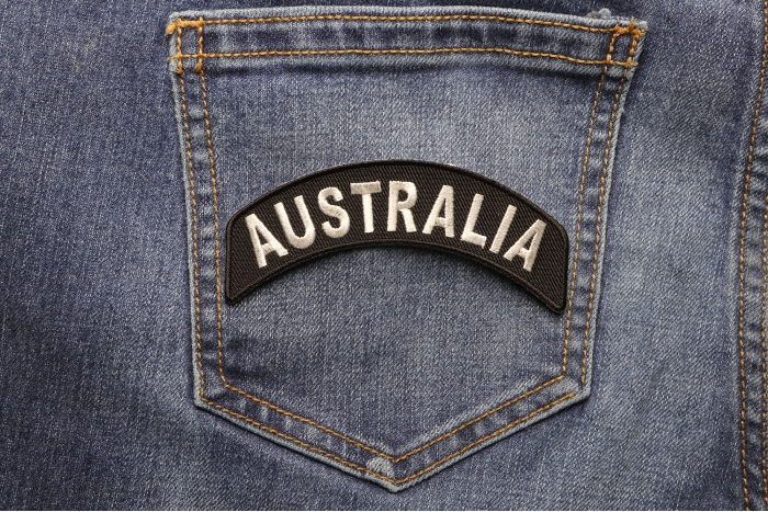 Australia Small Rocker Patch shown on jeans
