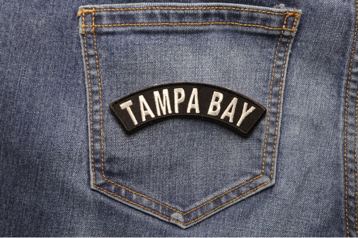 Tampa Bay Patch shown on jeans