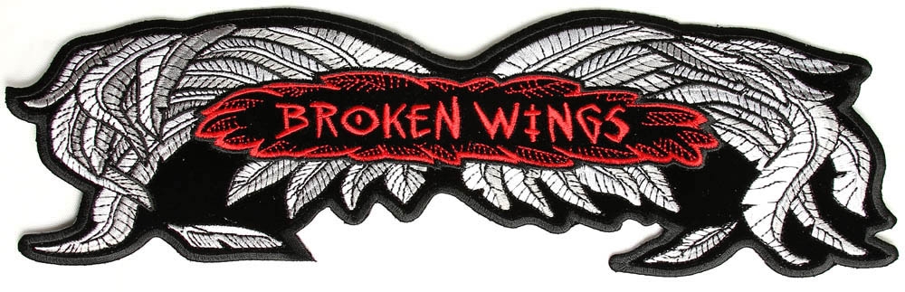 Broken Wings Biker Vest Patch Large