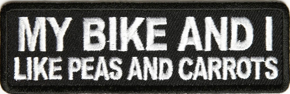 My Bike and I Like Peas and Carrots Patch