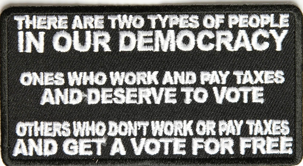 Two Types Of People In Our Democracy Patch