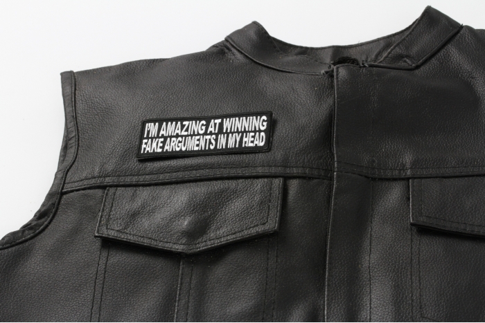  shown on leather vest