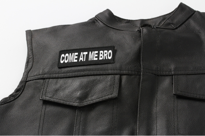  shown on leather vest