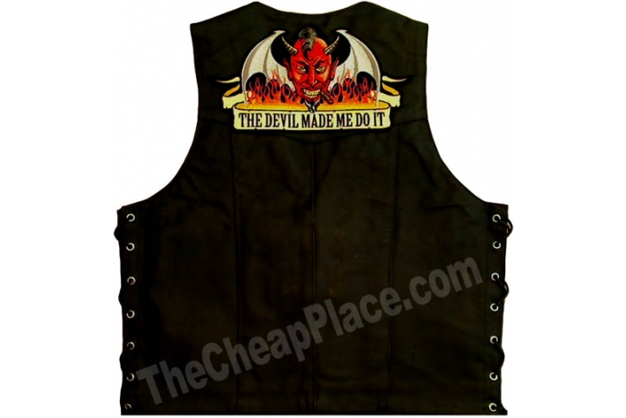  shown on leather vest