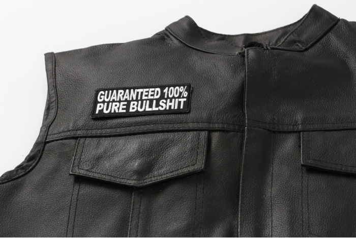  shown on leather vest