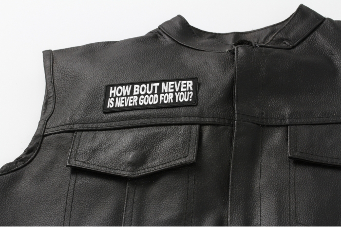  shown on leather vest
