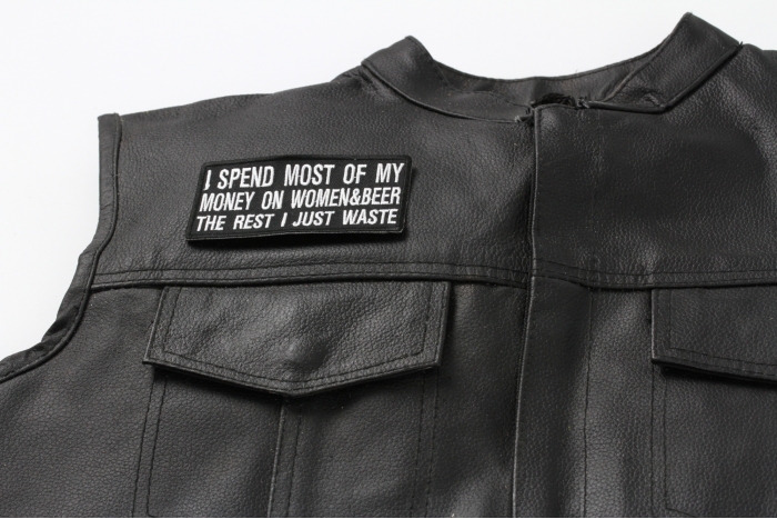  shown on leather vest