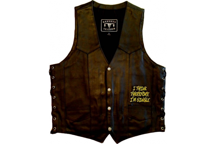  shown on leather vest