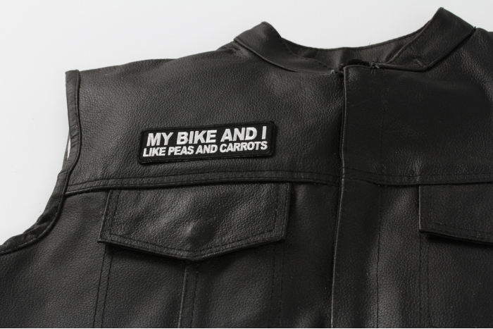  shown on leather vest