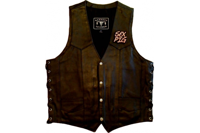  shown on leather vest