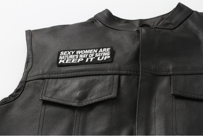  shown on leather vest
