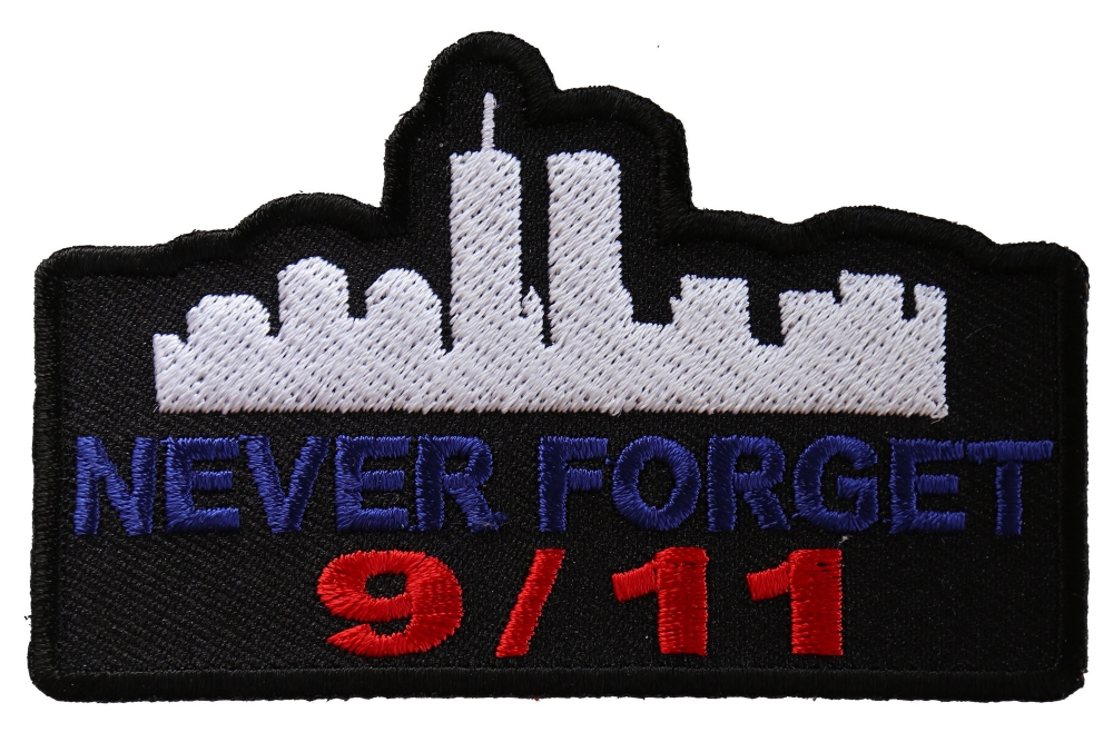 9-11  In Loving Memory  EMBROIDERED  4.0 INCH  iron on 911 PATCH
