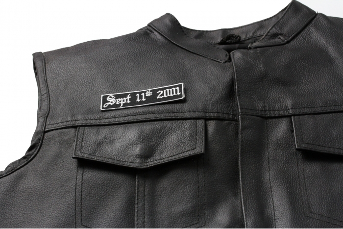  shown on leather vest