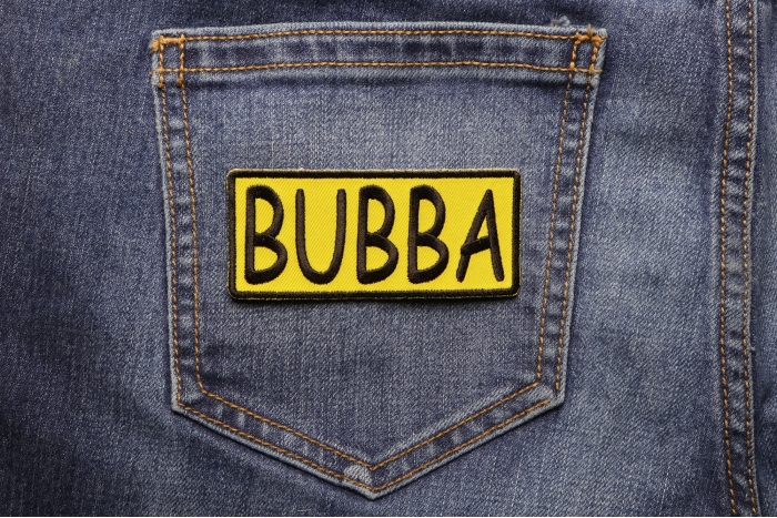 Bubba Patch shown on jeans